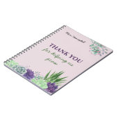 Aangepaste Waterverf Succulent Docent Notitieboek (Linkerzijde)