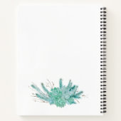 Aangepaste Waterverf Succulents Notitieboek (Achterkant)