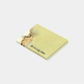 Aangepaste Waterverf Tabby Cat Pink Heart Nose Post-it® Notes (Schuin)