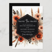 Aangepaste Waterverf Terracotta bruiloft Save The Date (Voorkant / Achterkant)