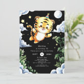 Aangepaste Waterverf Tijger Verjaardag Kaart (Staand voorkant)