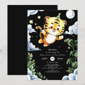 Aangepaste Waterverf Tijger Verjaardag Kaart (Voorkant / Achterkant)