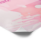 Aangepaste Waterverf Toast Bachelorette Party Perfect Poster (Hoek)