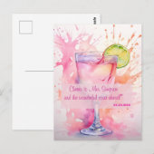 Aangepaste waterverf toast vrijgezellenfeest briefkaart (Voorkant / Achterkant)