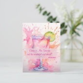 Aangepaste waterverf toast vrijgezellenfeestje briefkaart (Staand voorkant)