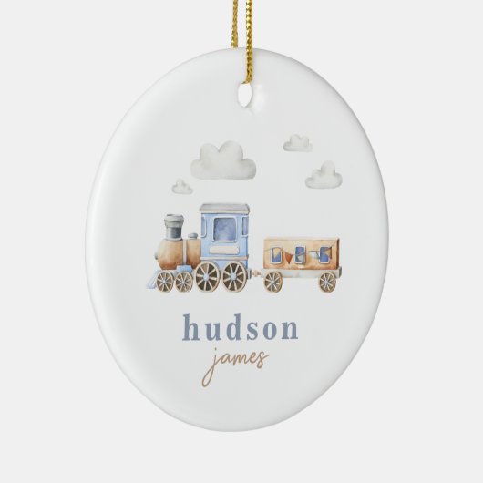 Aangepaste Waterverf trein Ornament (Rechts)