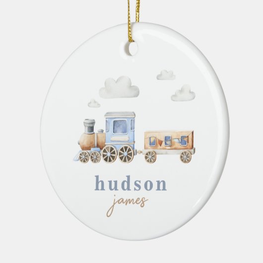 Aangepaste Waterverf trein Ornament (Links)