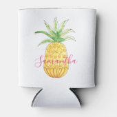 Aangepaste Waterverf tropische ananassen Blikjeskoeler (Voorkant)