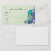 Aangepaste Waterverf Tropische Parrot Business Visitekaartje (Voorkant / Achterkant)