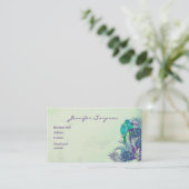 Aangepaste Waterverf Tropische Parrot Business Visitekaartje (Staand voorkant)