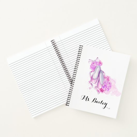 Aangepaste Waterverf van de Balletleraar Notitieboek (Binnen)