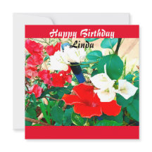 Aangepaste Waterverf van de Rode Schoenbloem op ge