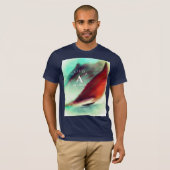 Aangepaste  Waterverf van de Zeilaar T-shirt (Voorkant volledig)