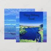 Aangepaste Waterverf van het Blauwe Kanaal van de (Voorkant / Achterkant)