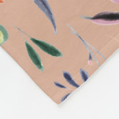Aangepaste Waterverf van monogram Floral Fleece Deken (Hoek)