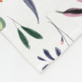 Aangepaste Waterverf van Monogram Floral Fleece Deken (Hoek)