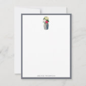 Aangepaste Waterverf van Stusty Blue Notitiekaartje (Voorkant)