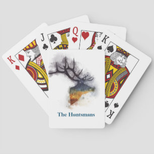 Aangepaste Waterverf van Wildlife Deer Buck Pokerkaarten