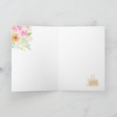 Aangepaste waterverf verjaardagskaart kaart (Binnen)