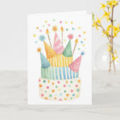 Aangepaste waterverf verjaardagskaart kaart (Gele Bloem)
