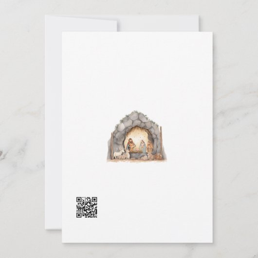 Aangepaste Waterverf Vintage kerststal (Achterkant)