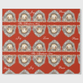 Aangepaste Waterverf Vintage kerststal Cadeaupapier (Vlak)