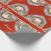 Aangepaste Waterverf Vintage kerststal Cadeaupapier (Hoek)