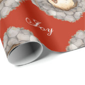 Aangepaste Waterverf Vintage kerststal Cadeaupapier (Rol Hoek)