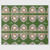 Aangepaste Waterverf Vintage kerststal Cadeaupapier (Vlak)