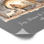 Aangepaste Waterverf Vintage kerststal Poster (Hoek)