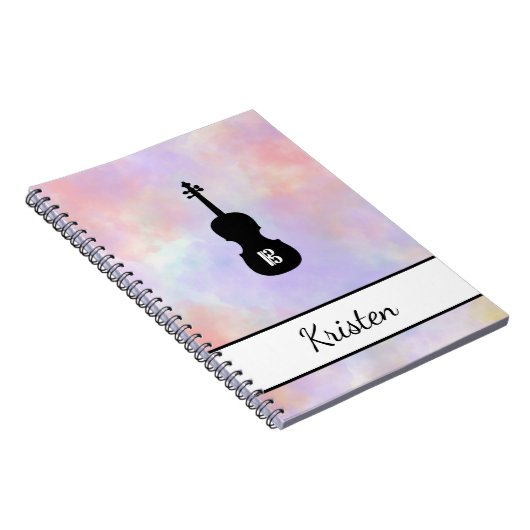 Aangepaste Waterverf Viola Alto Clef (Middelgroot) Notitieboek (Rechterzijde)