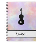 Aangepaste Waterverf Viola Alto Clef (Middelgroot) Notitieboek (Voorkant)