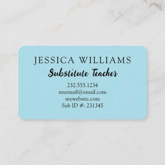 Aangepaste waterverf visitekaartje (Achterkant)