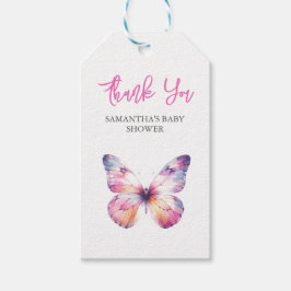 Aangepaste Waterverf Vlinder Labels Cadeaulabel