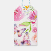 Aangepaste Waterverf Vlinder Labels Cadeaulabel (Achterkant)