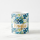 Aangepaste Waterverf voor blauwe pagina Koffiemok (Center)