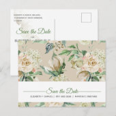 Aangepaste Waterverf voor Cream Roos Aankondigingskaart (Voorkant / Achterkant)