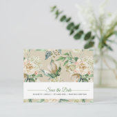 Aangepaste Waterverf voor Cream Roos Aankondigingskaart (Staand voorkant)