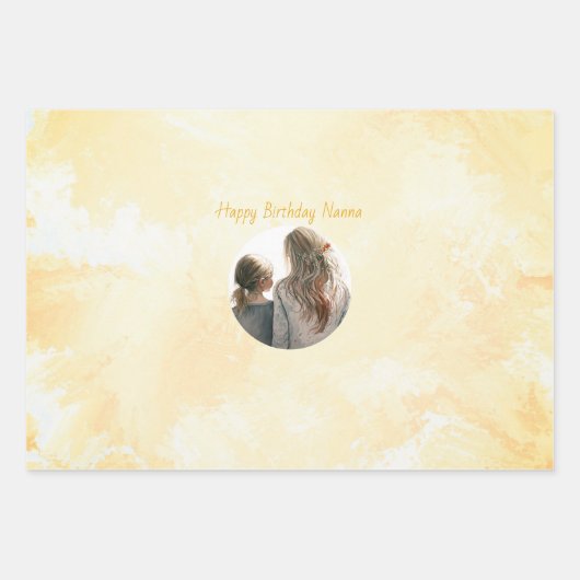 Aangepaste Waterverf voor Flower Shape Photo Paste Inpakpapier Vel (Voorkant)