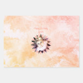 Aangepaste Waterverf voor Flower Shape Photo Paste Inpakpapier Vel (Voorkant)