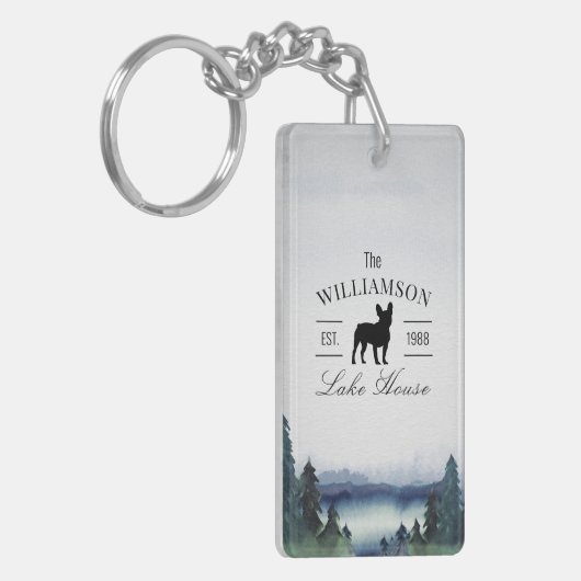 Aangepaste Waterverf voor gezinshereniging Sleutelhanger (Voorkant Links)