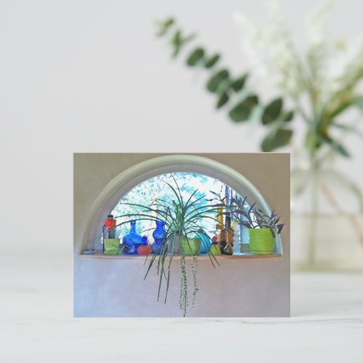 Aangepaste Waterverf voor halve maan venster Briefkaart (Staand voorkant)