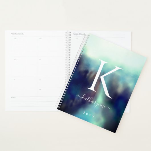 Aangepaste Waterverf voor handtekeningen Abstract  Planner (Display)