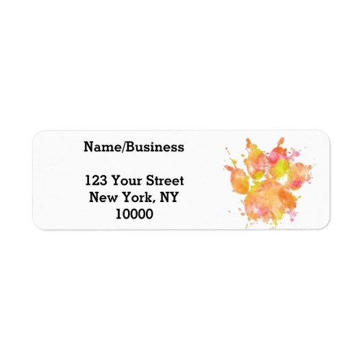 Aangepaste Waterverf voor het afschilderen van dub Etiket (Voorkant)