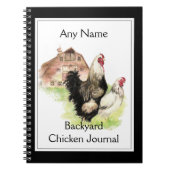 Aangepaste Waterverf voor het Chicken Journal-rapp Notitieboek (Voorkant)