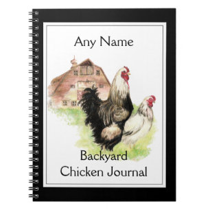 Aangepaste Waterverf voor het Chicken Journal-rapp Notitieboek