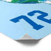 Aangepaste Waterverf voor het nummer van Hockey Pl Poster (Hoek)