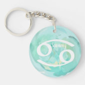 Aangepaste Waterverf voor kanker - Zodiabel Sleutelhanger (Voorkant)