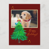 aangepaste waterverf voor kersthondenhonden met ee briefkaart (Voorkant)