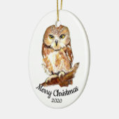 Aangepaste Waterverf voor kerstmis Keramisch Ornament (Links)